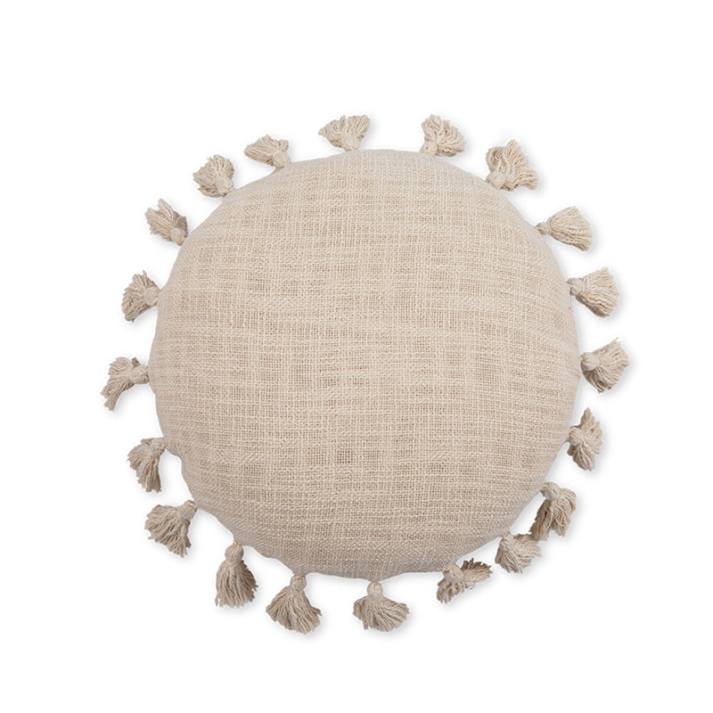 MEVAK LIVING - Housse de coussin ronde en coton M/Holly