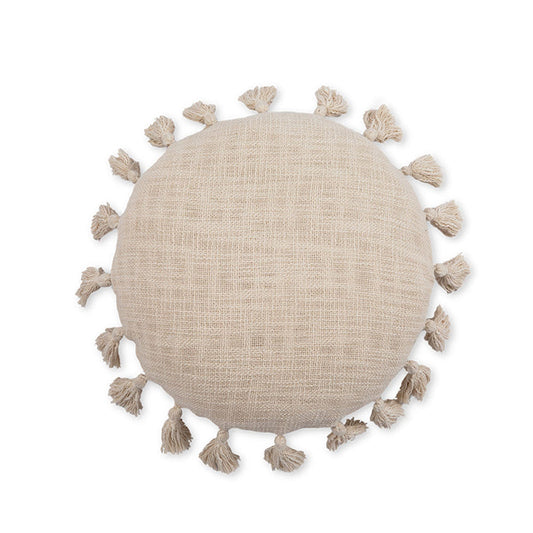 MEVAK LIVING - Round cotton cushion cover M/Holly