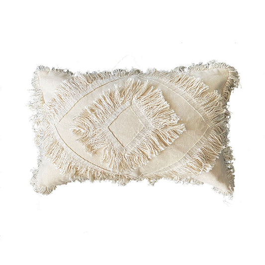 MEVAK LIVING - Cotton cushion cover with fringes M/Himba Petite